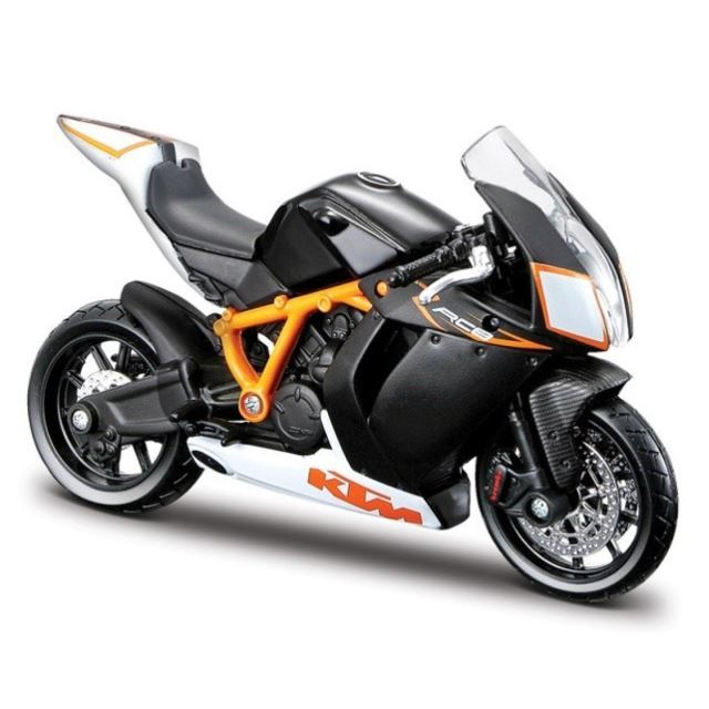 Burago Kovový model motorky KTM 1190 RC8 R 1:18 černooranžová
