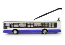 Trolejbus ktorý hlási zastávky česky 28 cm modrý (2)