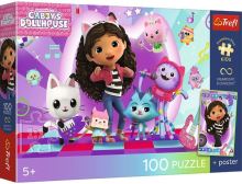 TREFL 16551 Puzzle Premium Plus Kids - Gabby Dollhouse + plakát 100 dílků