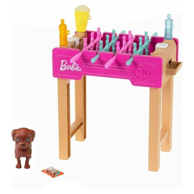 Barbie mini herní set s mazlíčkem Stolní fotbálek, Mattel GRG77