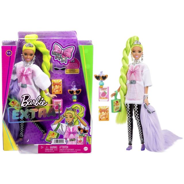 Barbie Extra Neónovo zelené vlasy, Mattel HDJ44