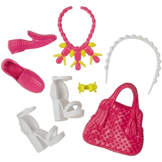 Barbie Party doplňky růžovo-bílé, Mattel CLL55