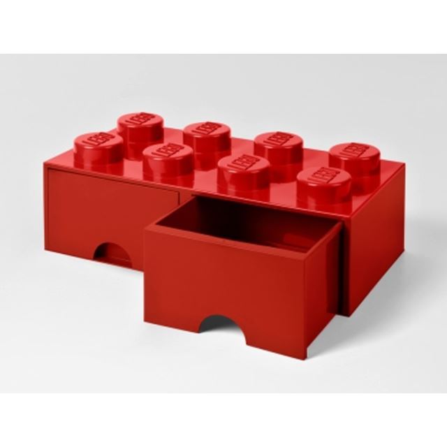 LEGO® Úložný box 250x502x181 se šuplíky červený