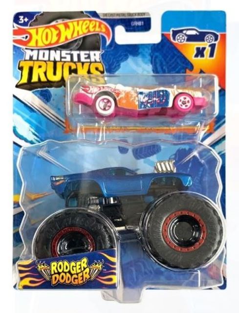 Hot Wheels® Monster Trucks s angličákem RODGER DODGER, Mattel HKM13