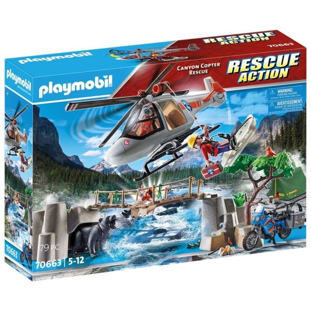 Playmobil 70663 Nasazení helikoptéry v kaňonu