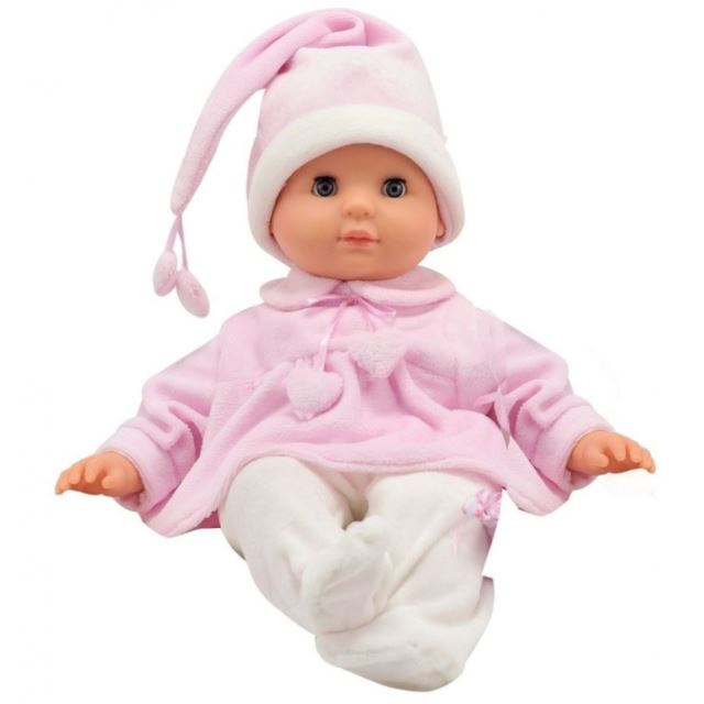 Panenka Bambolina miminko v růžovém pyžámku 30cm