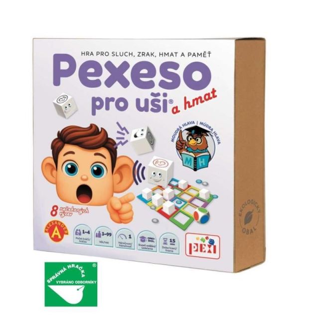 PEXESO PRO UŠI® A HMAT tě zavede do světa zvuků a doteků.