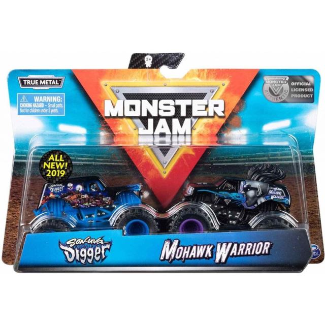 Spin Master Monster Jam Sběratelská auta dvojbalení Son-uva Digger & Mohawk Warrior 1:64
