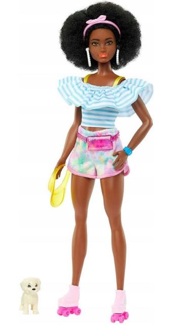 Mattel Barbie® DeLuxe módní panenka trendy bruslařka, HPL77