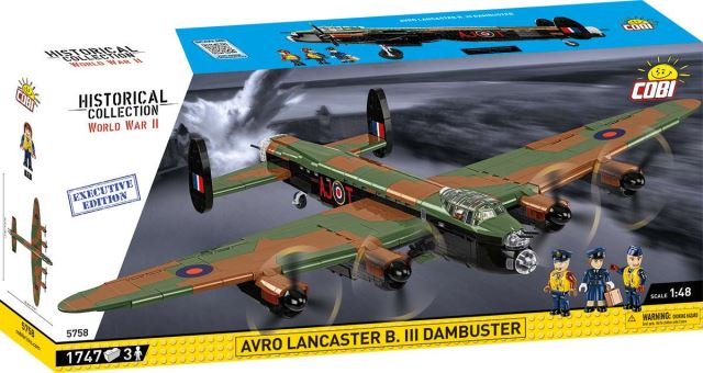 COBI 5758 Britský ťažký bombardér AVRO Lancaster B. III Dambuster 1:48