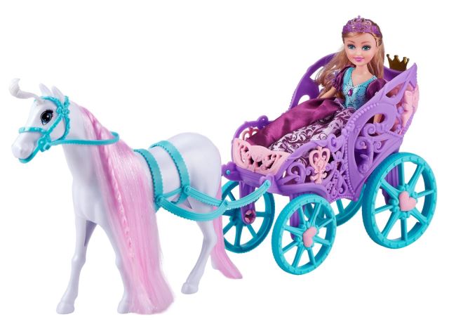 ZURU Sparkle Girlz Princezná s koňom a kočiarom