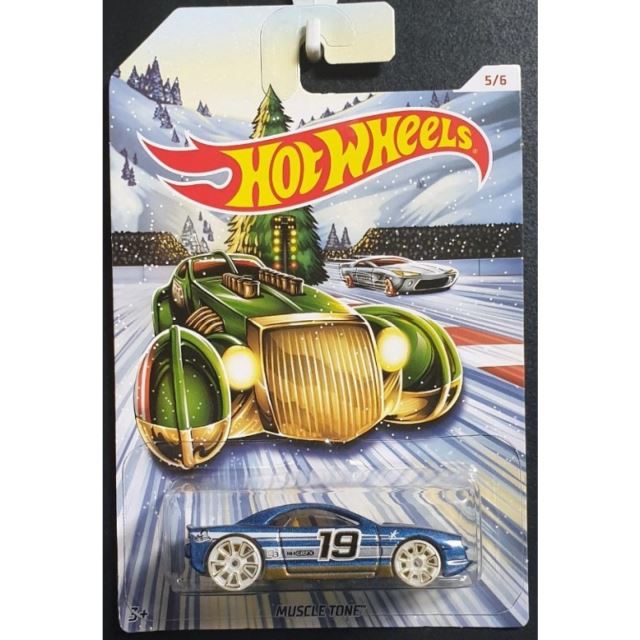 Hot Wheels Kovová autíčka Holiday Hot Rods Muscle Tone, Mattel GBC66