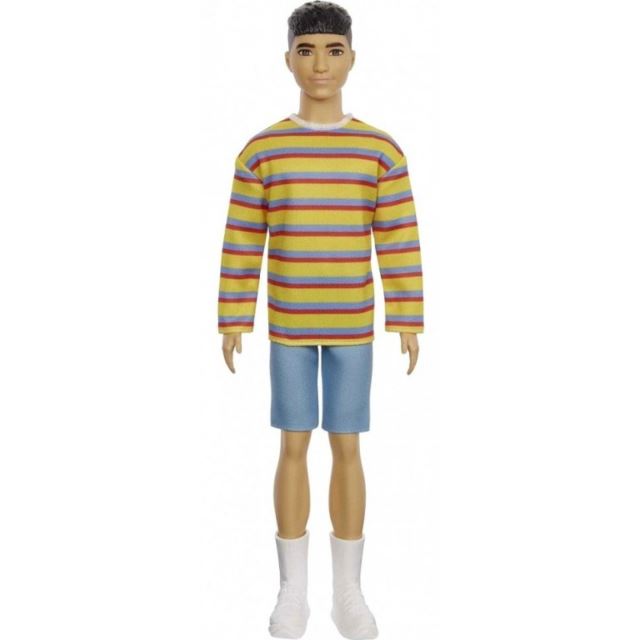 Barbie Módní příběhy Ken Pruhované tričko, Mattel GRB91