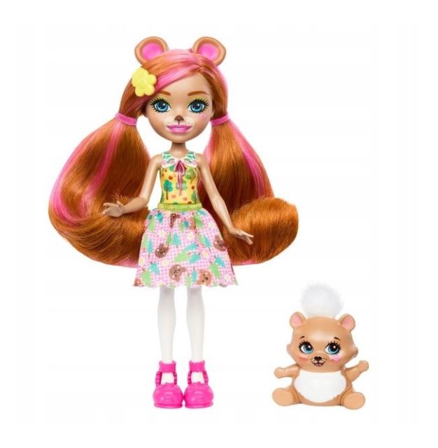 ENCHANTIMALS Panenka se zvířátkem Biloxi Bear a Trail, Mattel HTP81