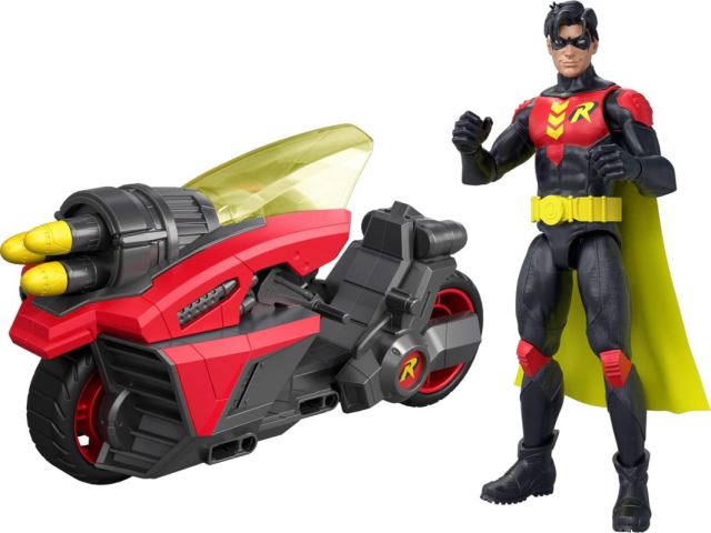 Mattel DC BATMAN Akčná figúrka so zvukmi Robin-Cycle & Robin 15cm, JMD51