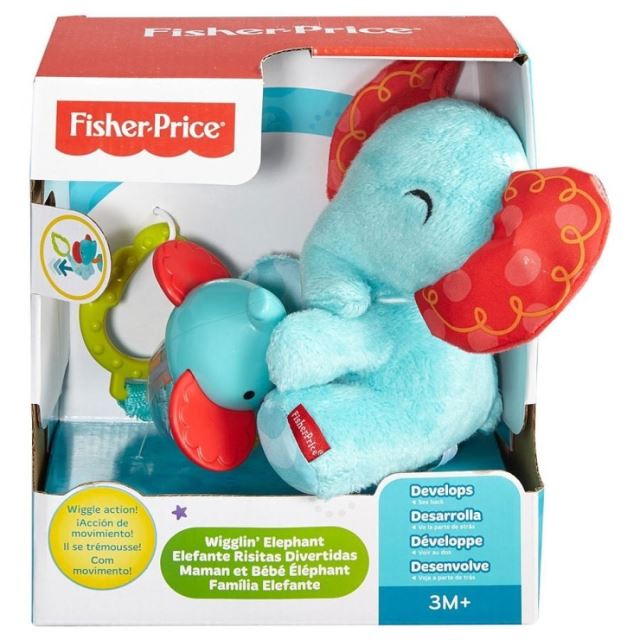Fisher Price Aktivní Plyšový slon se slůnětem 3 v1, Mattel CDN53