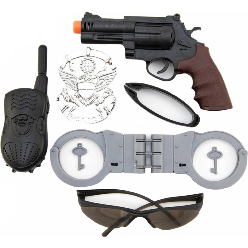 Levně Policejní sada s pistolí se zvuky a světly