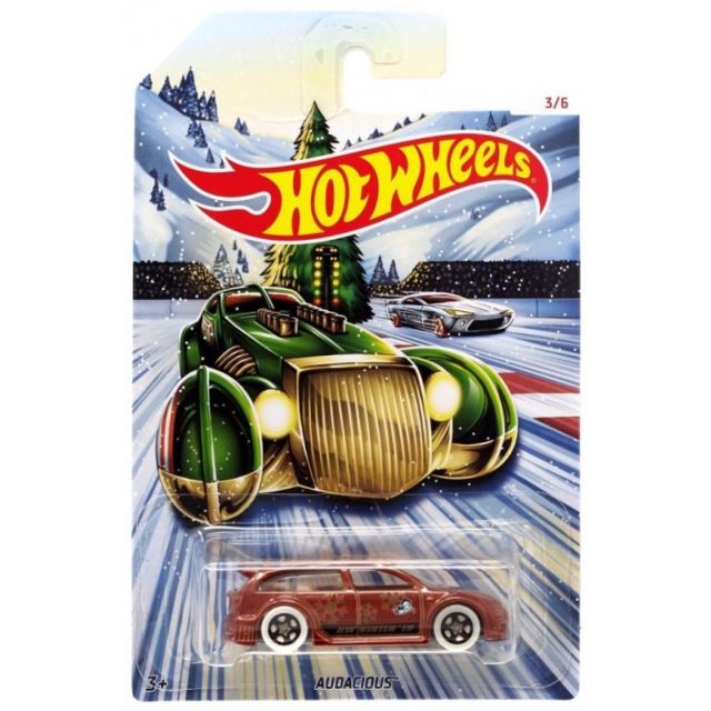 Hot Wheels Kovová autíčka Holiday Hot Rods Audacious, Mattel GBC63