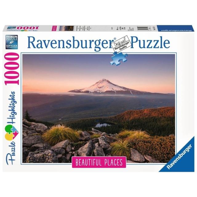 Puzzle Stratovulkan Mont Hook Oregon USA 1000 dílků, Ravensburger
