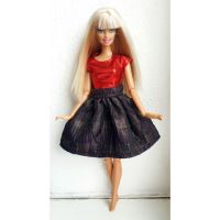 LOVEDOLLS Fialovozlatá společenská sukně