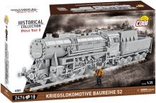 Cobi 6281 World War II 1:35 Parná lokomotíva Kriegslokomotive Baureihe 52 s tendrem