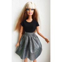 LOVEDOLLS Glitrová sukně černá