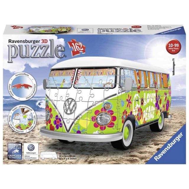 Ravensburger 12532 Puzzle 3D VW Autobus T1 Hippie 162 dílků