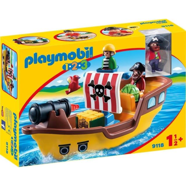 Playmobil 9118 Pirátská loď (1.2.3)