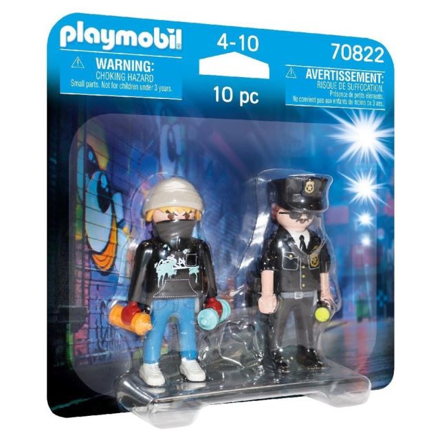 Playmobil 70822 Duopack Policajt a sprejer