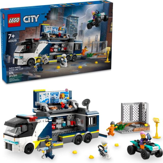LEGO® CITY 60418 Mobilné kriminalistické laboratórium policajtov