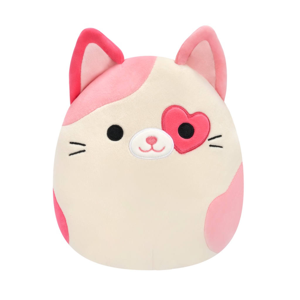 Squishmallows růžová kočka - susan q, 13 cm