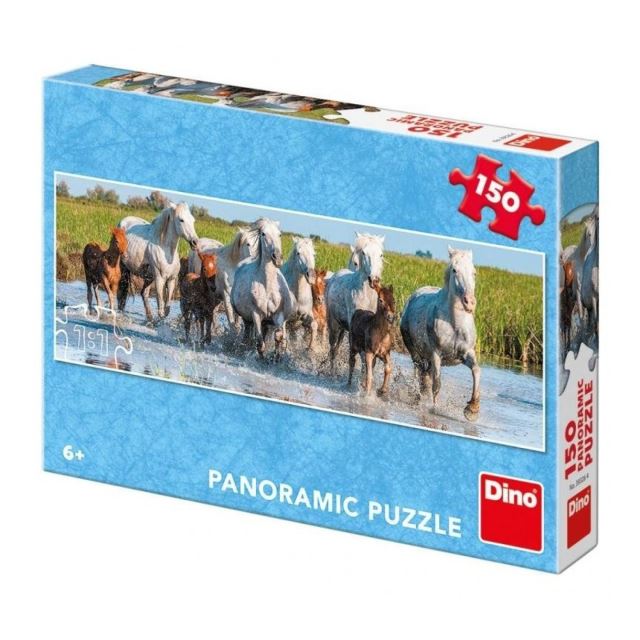 Puzzle Camargští koně Panorama 150 dílků Dino
