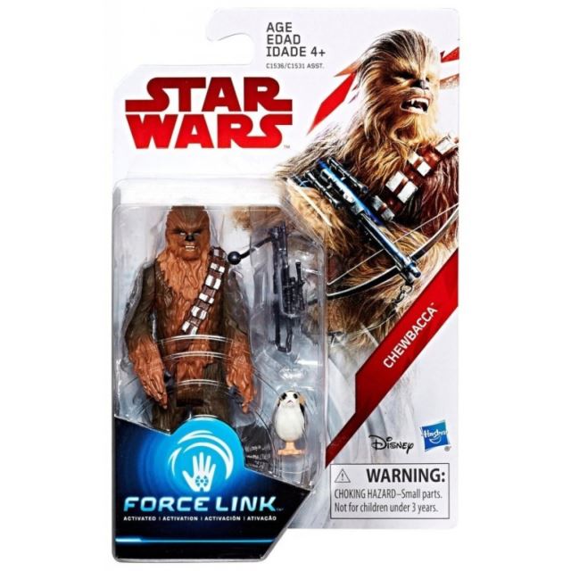 Star Wars episoda 8 Force Link 9,5cm figurka s doplňky Chewbacca