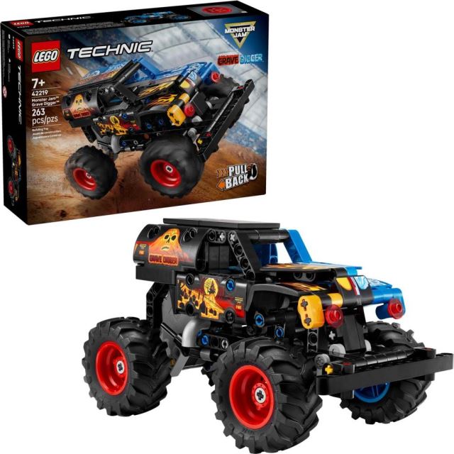 LEGO® TECHNIC 42219 Monster Jam™ Grave Digger™ Oheň a led