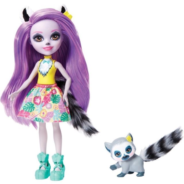ENCHANTIMALS Panenka se zvířátkem Larissa Lemur a Ringlet, Mattel GFN44