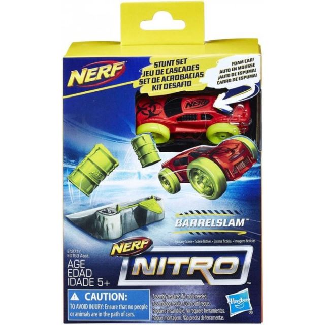 NERF Nitro náhradní autíčko a překážka Barrelslam, Hasbro E1271