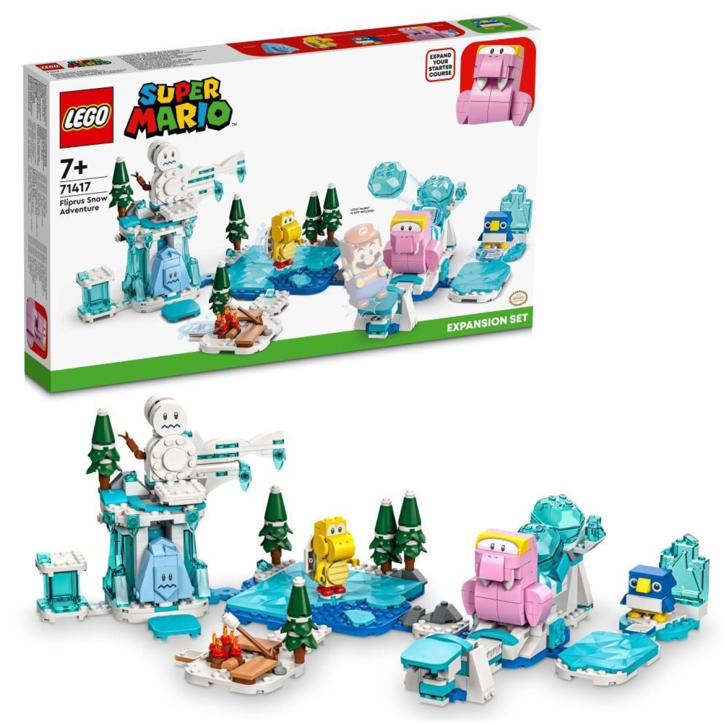 Lego® super mario™ 71417 sněhové dobrodružství s fliprusem – rozšiřující set