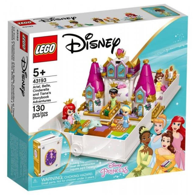 LEGO® Disney 43193 Ariel, Kráska, Popelka a Tiana a jejich pohádková kniha dobrodružství