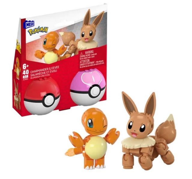 Mattel Mega Construx Pokémon Charmander & Eevee 40 dielikov, HJCR81