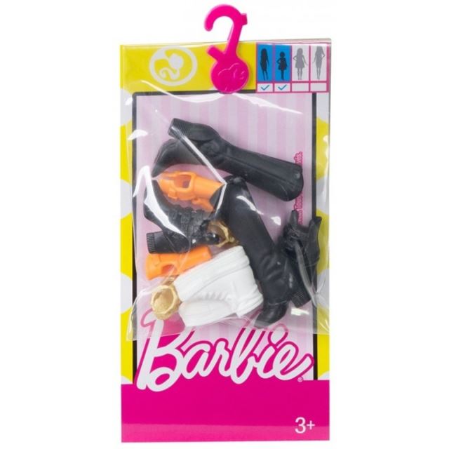 Barbie Boty černé, bílé, zlaté, oranžové Mattel FCR92