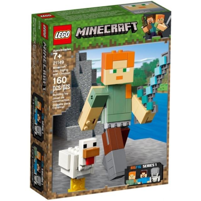 LEGO® Minecraft 21149 Velká figurka: Alex s kuřetem