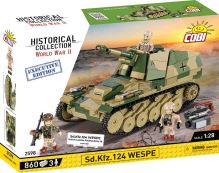 COBI 2598 WW II Nemecká ľahká poľná húfnica Sd.Kfz. 124 WESPE 1:28