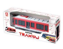 Kovová električka červená 20 cm (1)