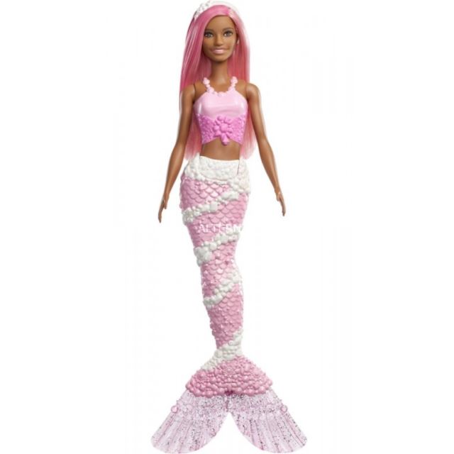 Barbie Dreamtopia Mořská víla růžové vlasy, Mattel FXT10
