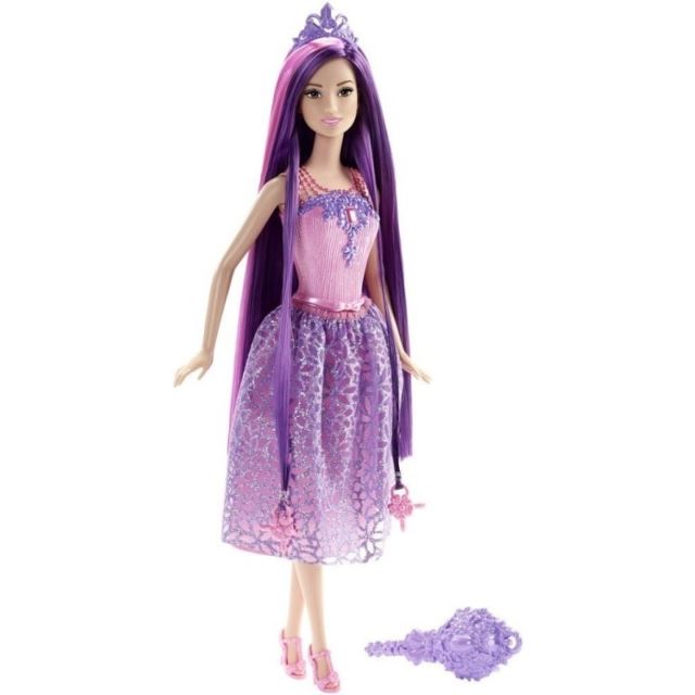 Barbie Dlouhovláska fialové vlasy, Mattel DKB59