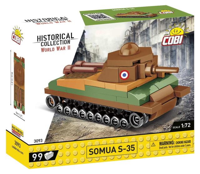 Cobi 3093 Francúzsky tank Somua S-35, 1:72