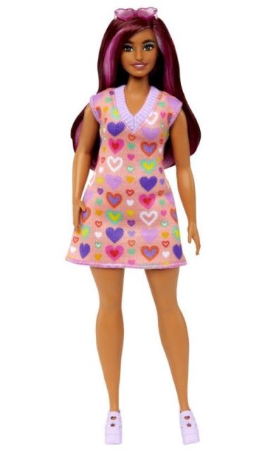 Barbie® Modelka 207 šaty se sladkými srdíčky, Mattel HJT04