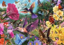Puzzle Premium Plus: Tea Time - Záhrada s kolibríkmi 1000 dielikov, Trefl (1)