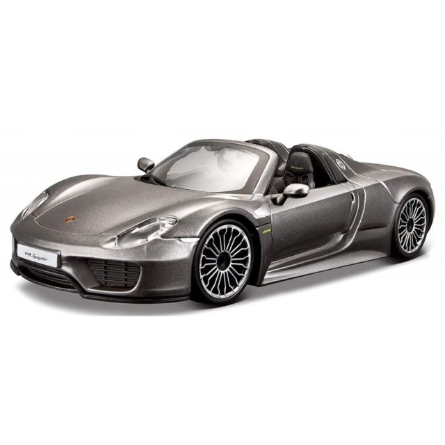 Burago Porsche 918 Spyder šedá metalíza 1:24