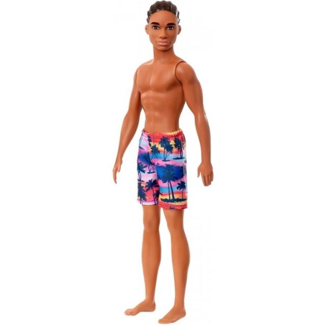 Barbie Ken ve vzorovaných plavkách černoch, Mattel GHW44
